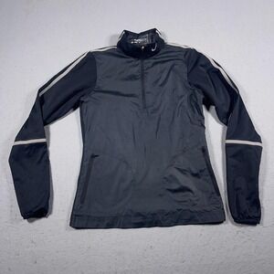Nike Golf Pullover Jacket Womens XS Black Sport‎ Half Zip Windproof Waterproof